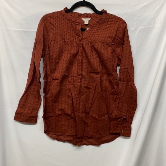 J. Crew point sur Poplin Pinktuck Top Blouse Women's Size o - Picture 1 of 4